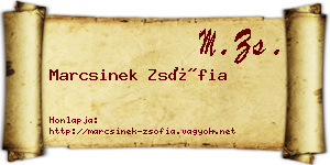 Marcsinek Zsófia névjegykártya